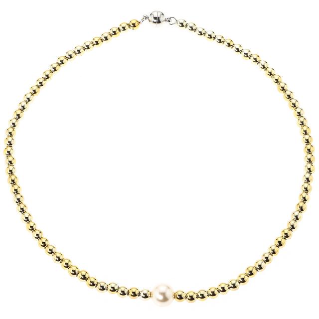 Glamour-Collier, Muschelkernperle, Magnet, ca. 50 cm