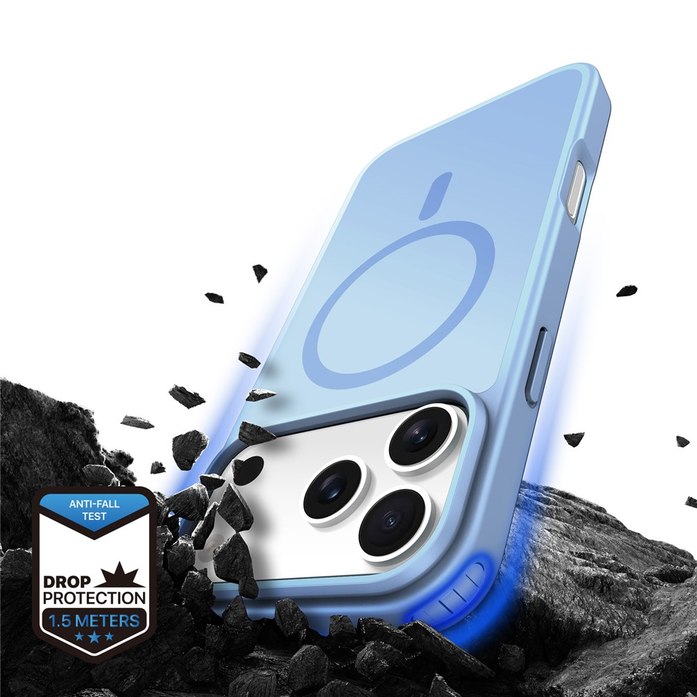 iPhone 17 Pro Max MagSafe Hybrid Hardcase Hülle mit TPU Bumper - Blau