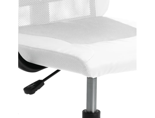 VIDAXL - Chaise de bureau blanc tissu en maille et similicuir