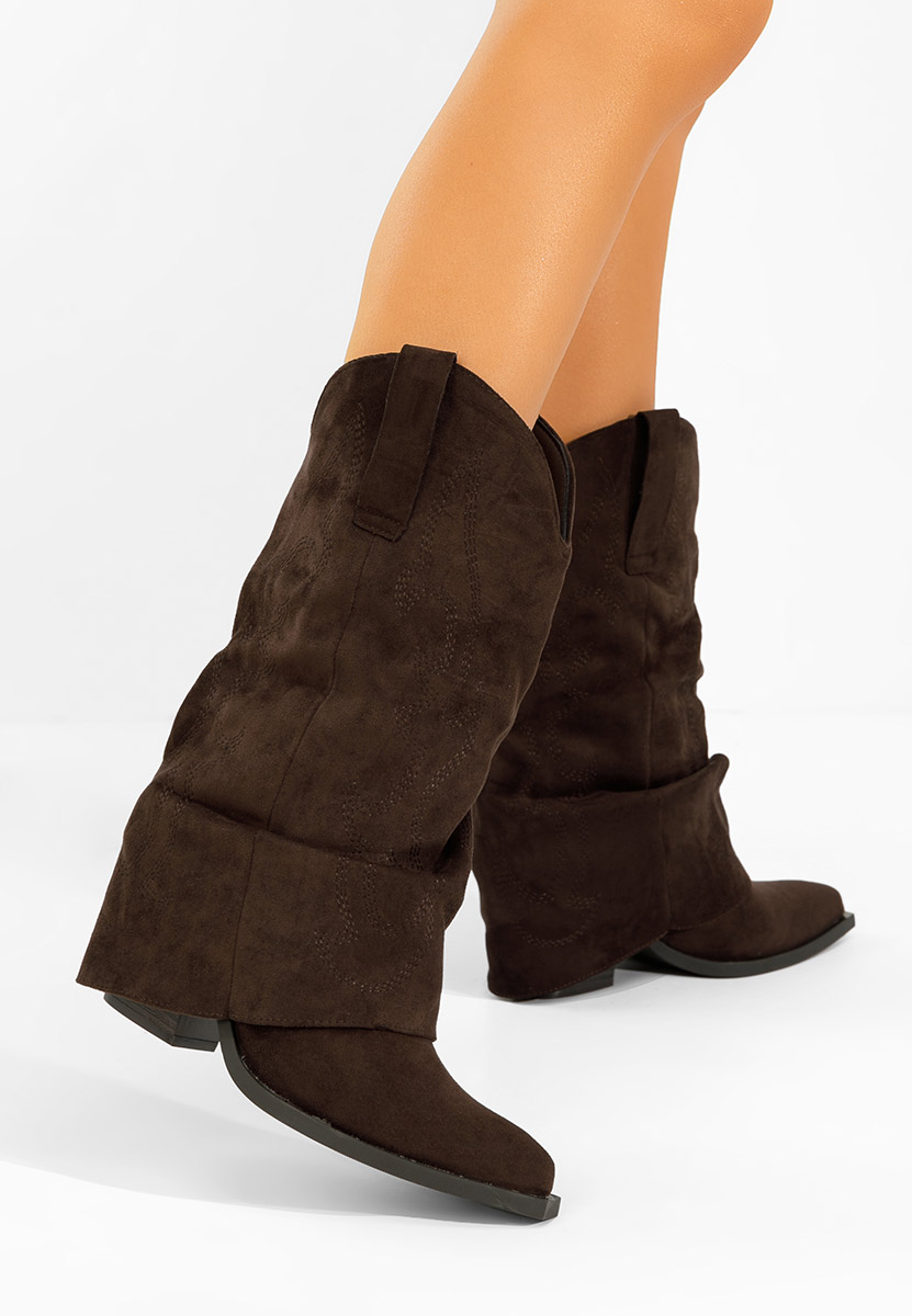 Bottes à talon brunes Wandia