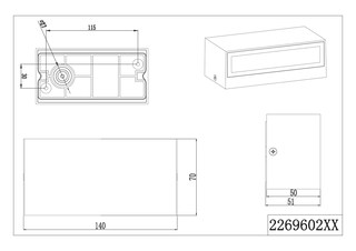 TRIO LED Außenwandleuchte TRENT 7 cm Alu weiß