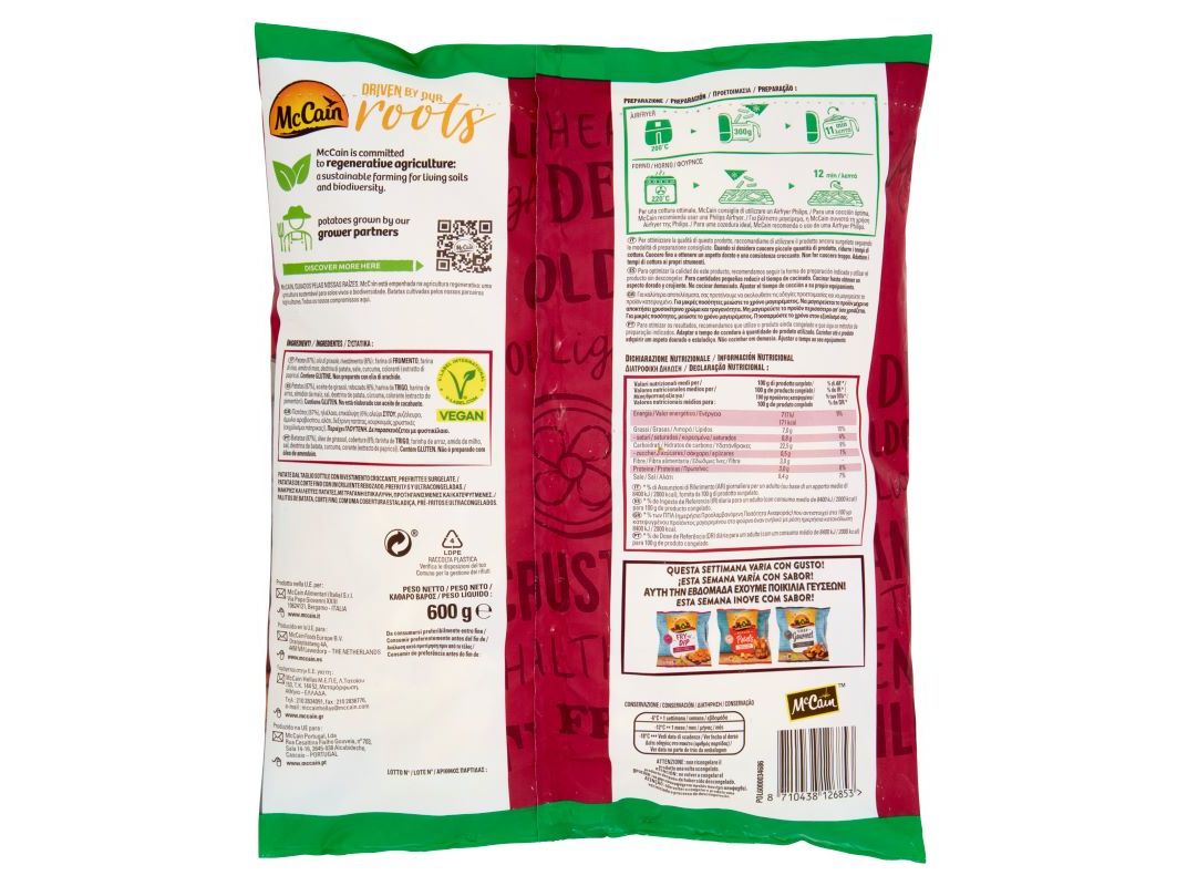 BATATA MCCAIN P/ AIRFRYER/FORNO JULIENNE 600G