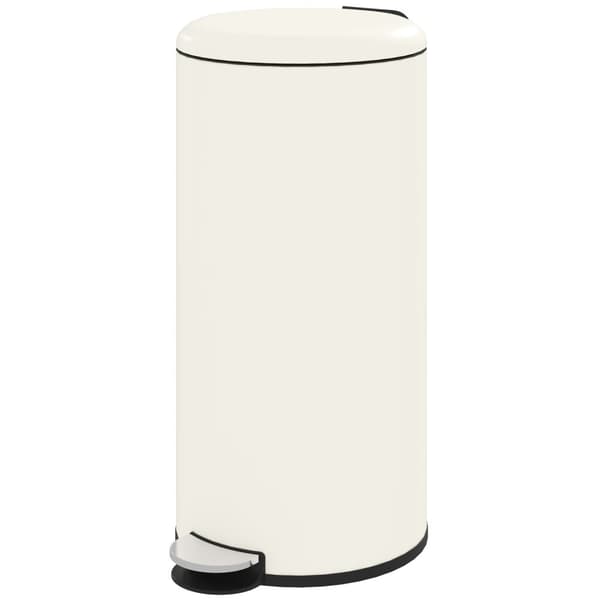 Søppelbøtte 30L pedalbøtte, kosmetikkbøtte, søppelbøtte med lokk og fotpedal, søppelbøtte med innerbeholder, til stue, kontor, metall, 36 x 30 x 63,5
