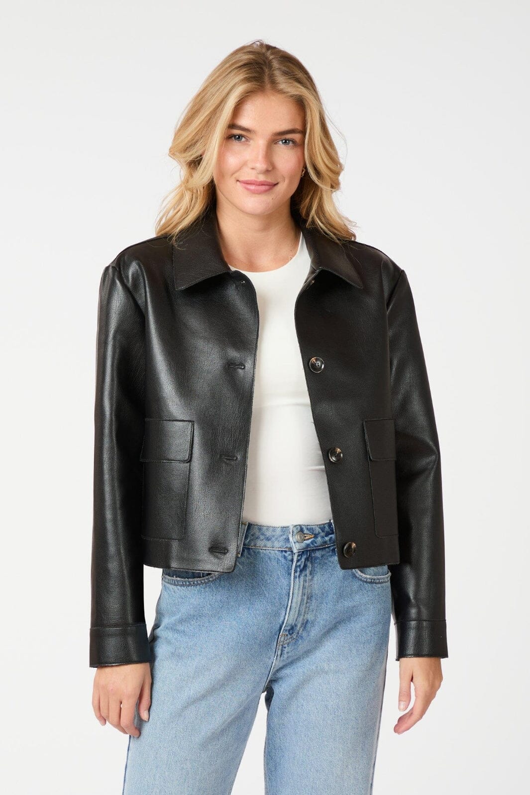 Neo Noir Romana Faux Pu Jacket 164349