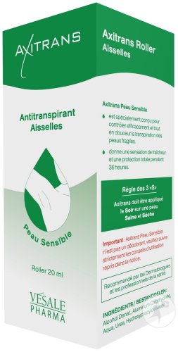 Axitrans Anti-Transpirant Peau Sensible Roller 20ml