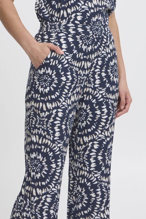 Ichi blauwe dames broek