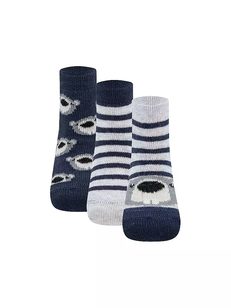 EWERS Jungen Socken 3-er Pkg khaki dunkelblau