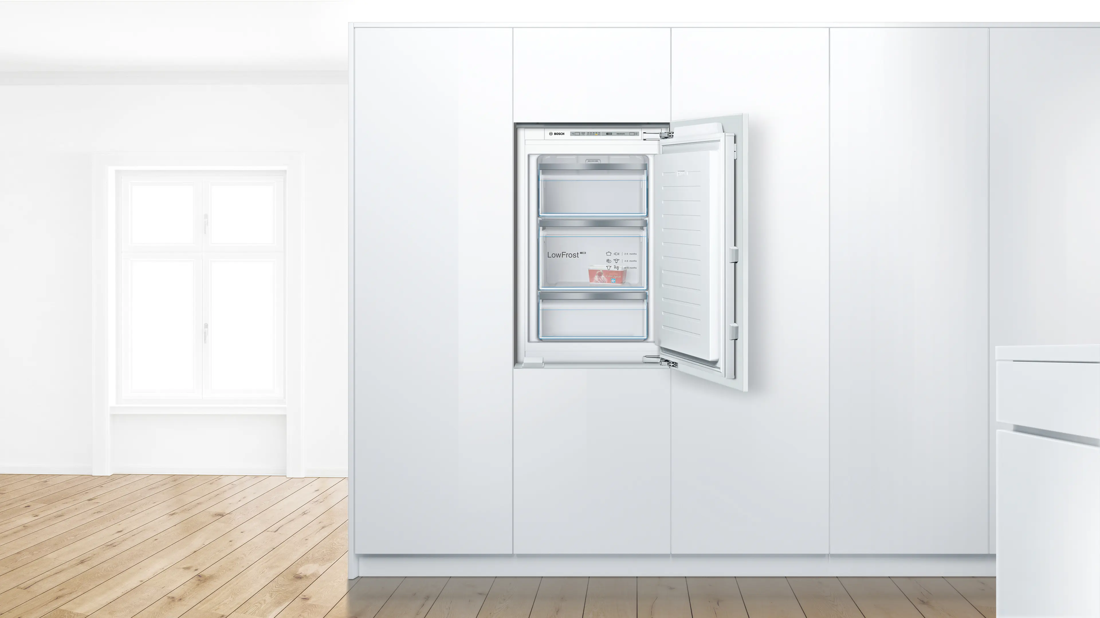 Serie 6 Inbouw vriezer 87.4 x 55.8 cm Vlakscharnier met SoftClose