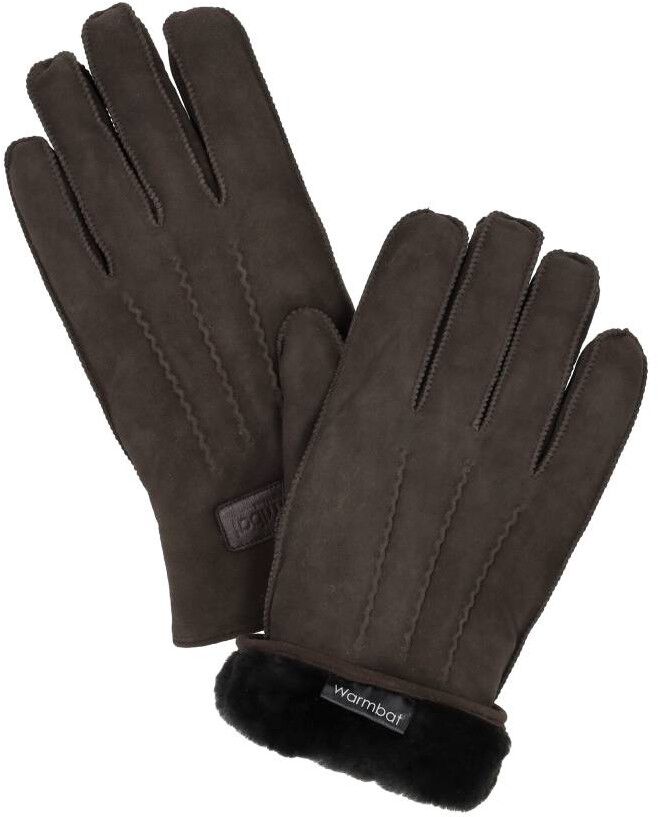 Warmbat Gloves Men Suede donkerbruin