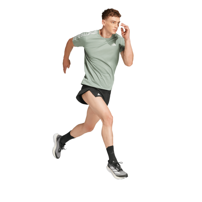 adidas Herre T-shirts Own The Run E 3S T-shirt Grøn