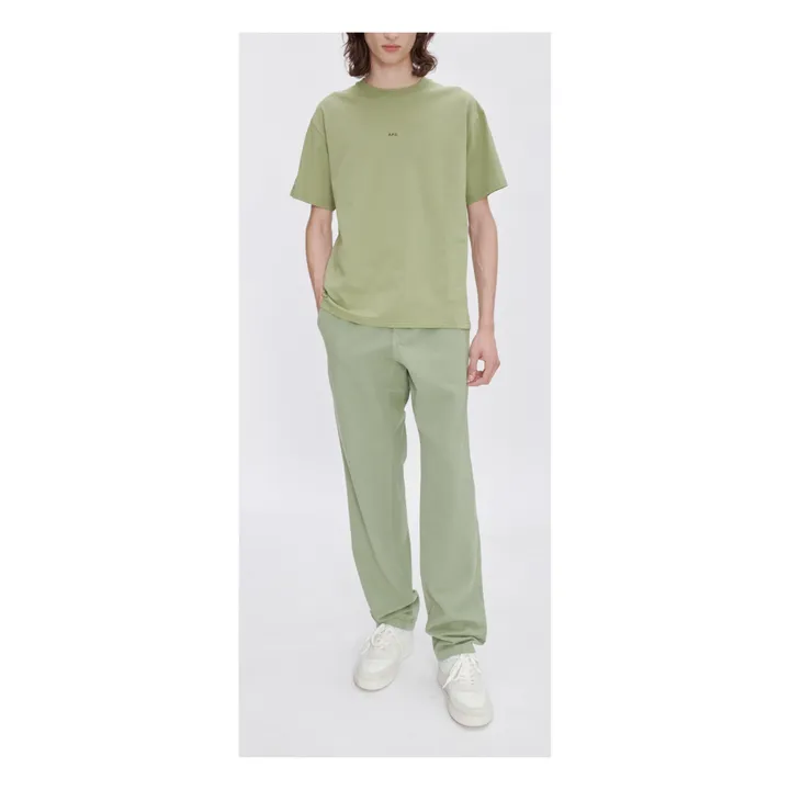A.P.C. T-shirt Kyle Coton Bio | Vert kaki