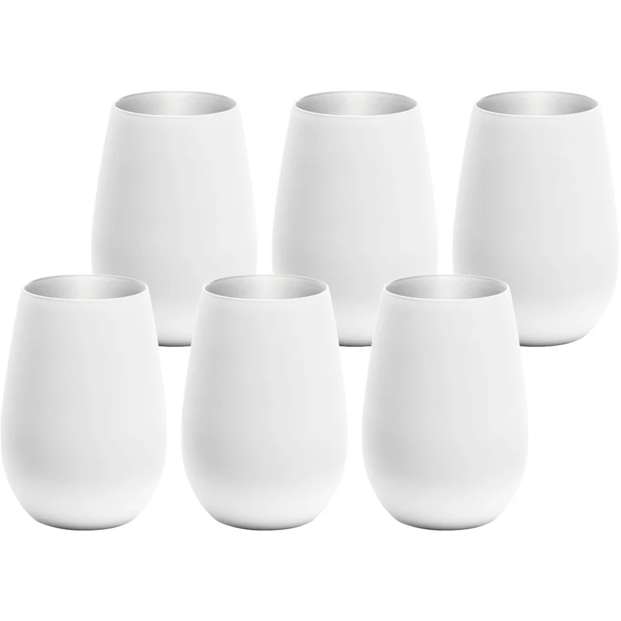 Stölze Lausitz Becher Elements 465 ml 6er Set weiß-silber