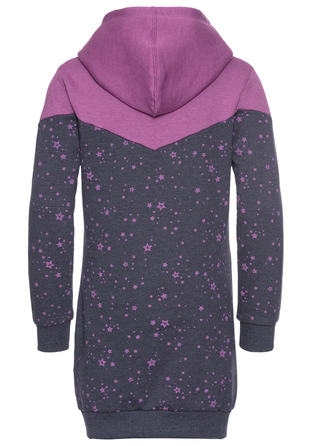 KangaROOS Sweatkleid »mit süssem allover Druck« , in Colorblocking-Design