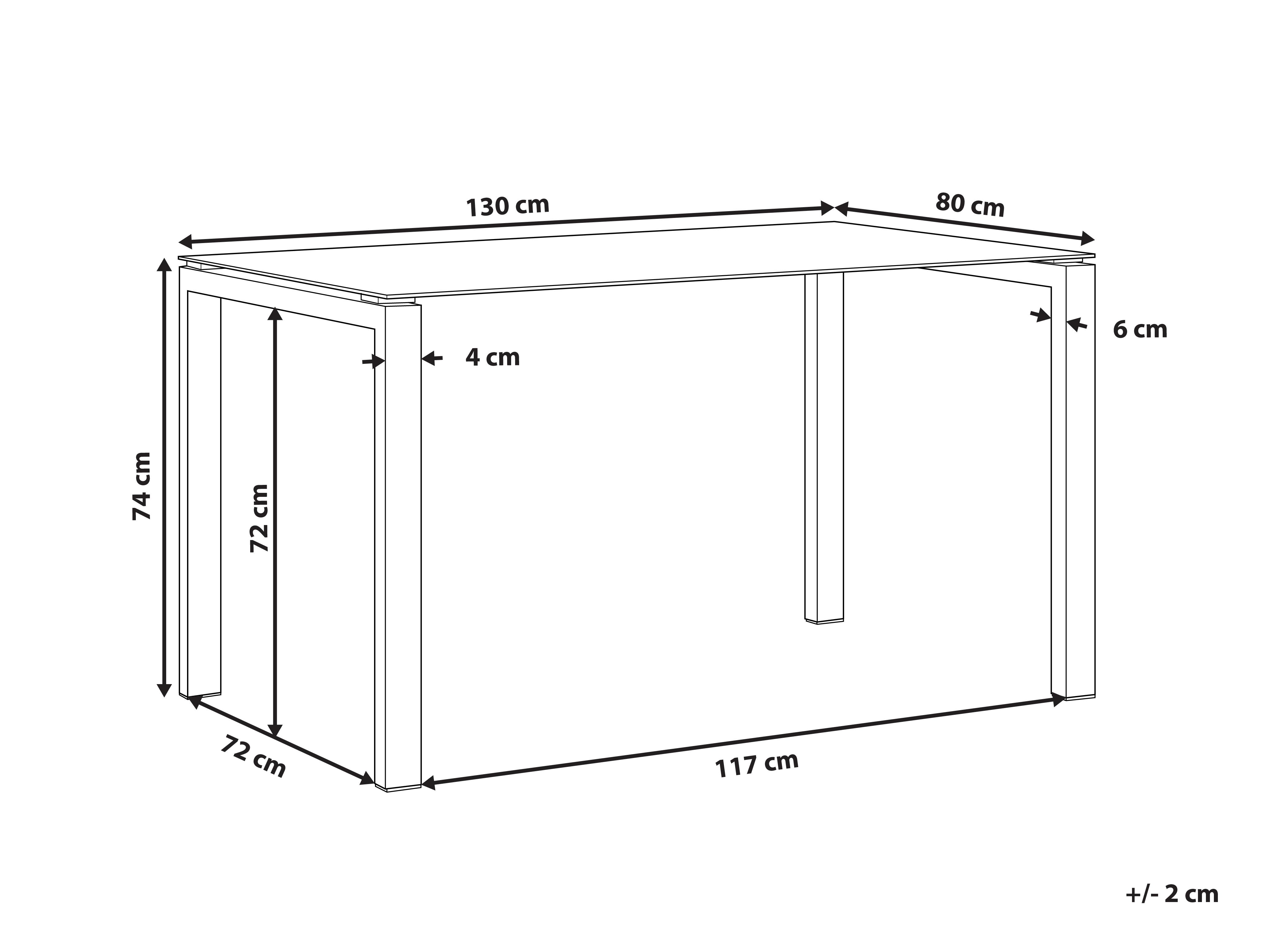 Eettafel TAVIRA Transparant 80 cm 130 cm