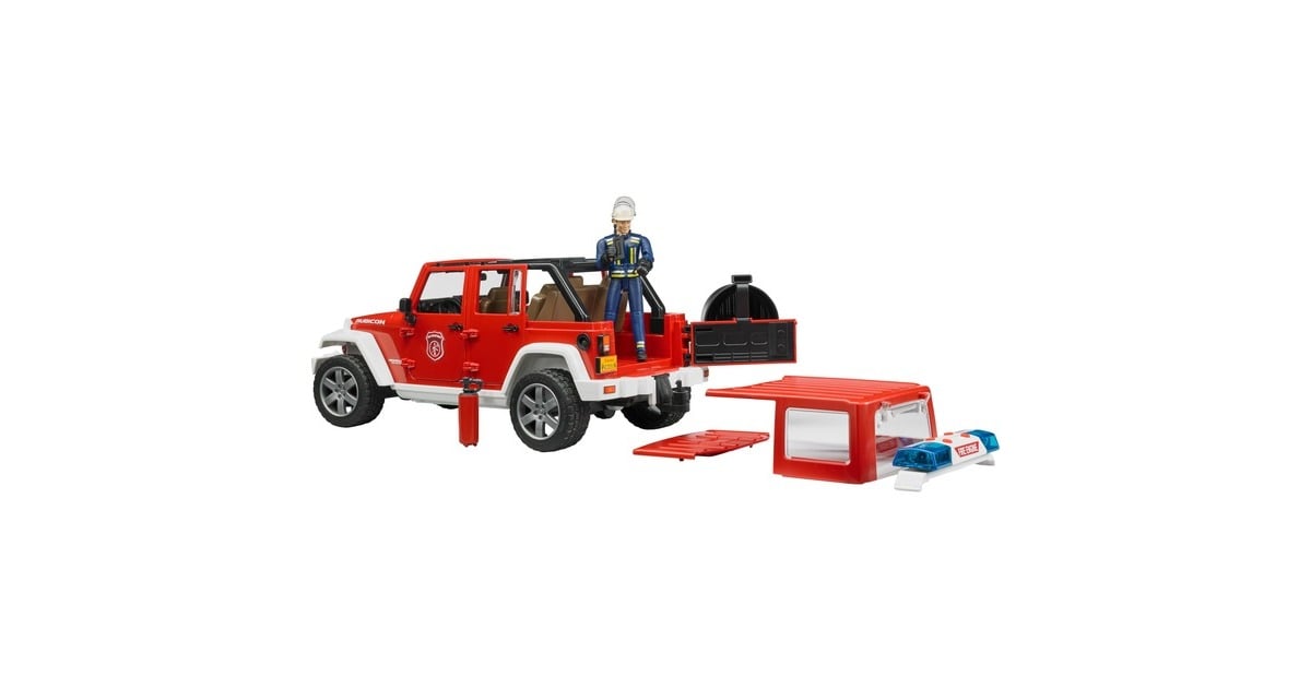 bruderJeep Wrangler Unlimited Rubicon brandweerauto Modelvoertuig  (02528)