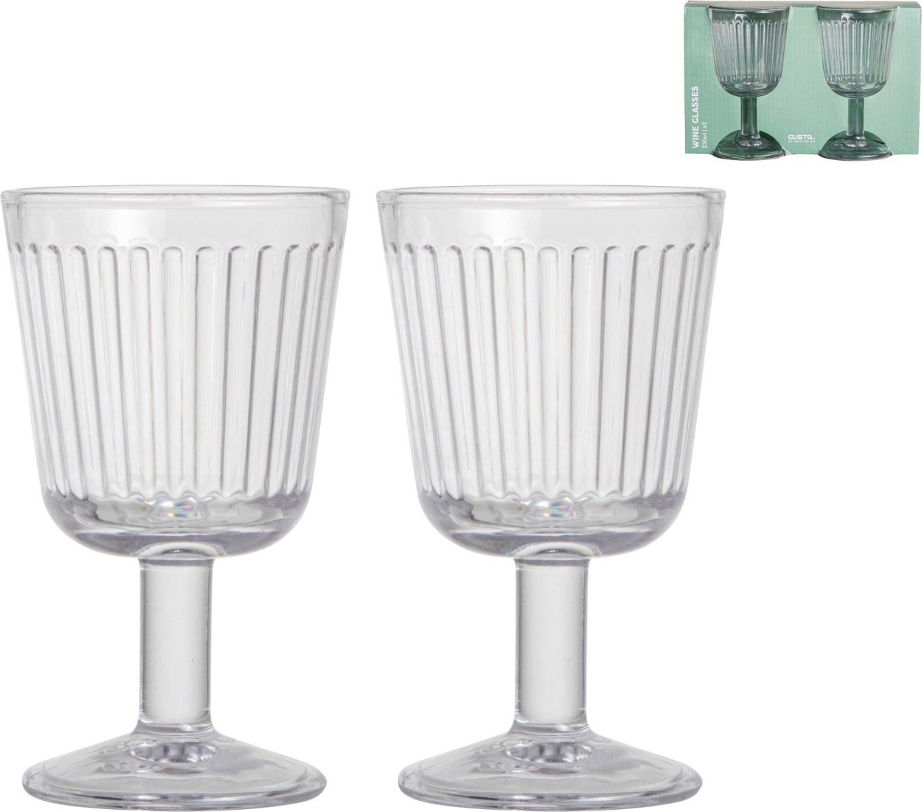 Gusta wijnglas 230 ml 2 stuks