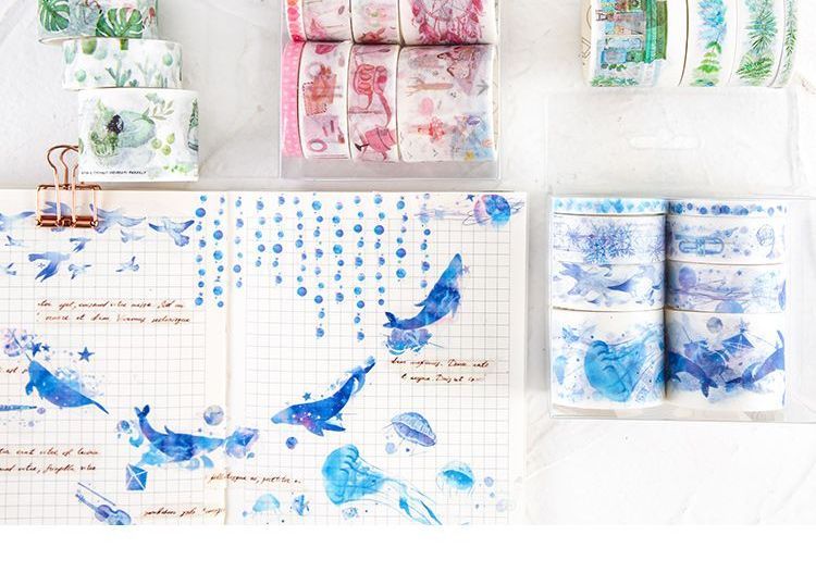 Jun's Journal - Set van 8: Afplaktape met print