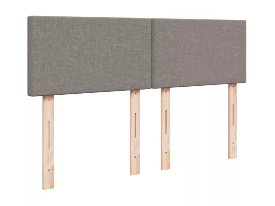 Sommier à lattes de lit avec matelas Taupe 160x200 cm Tissu
