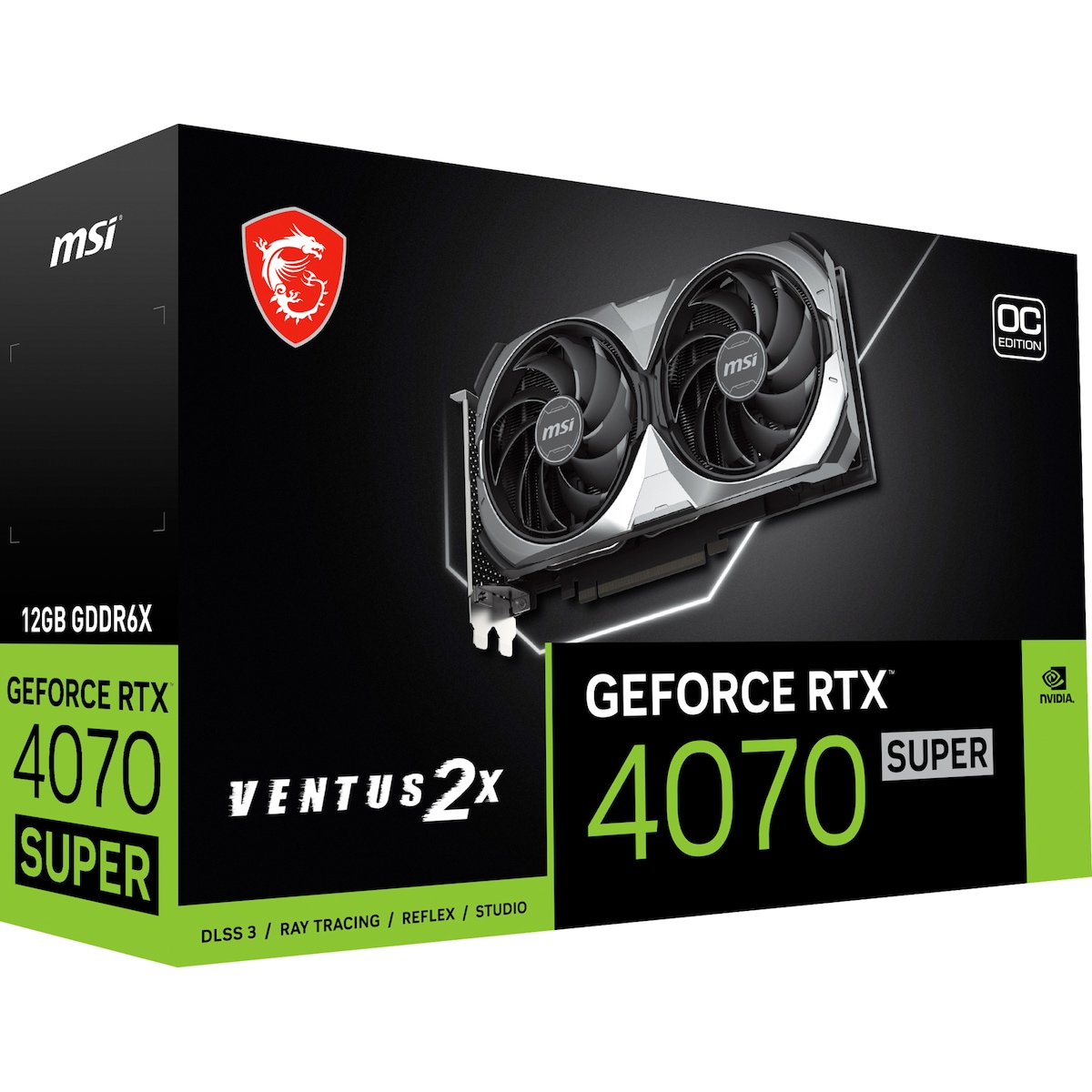 MSI GeForce RTX 4070 SUPER Ventus 2X OC 12GB grafikkort