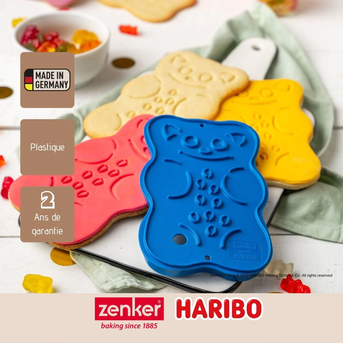 Emporte-pièce biscuits 2 en 1 en plastique Haribo Zenker