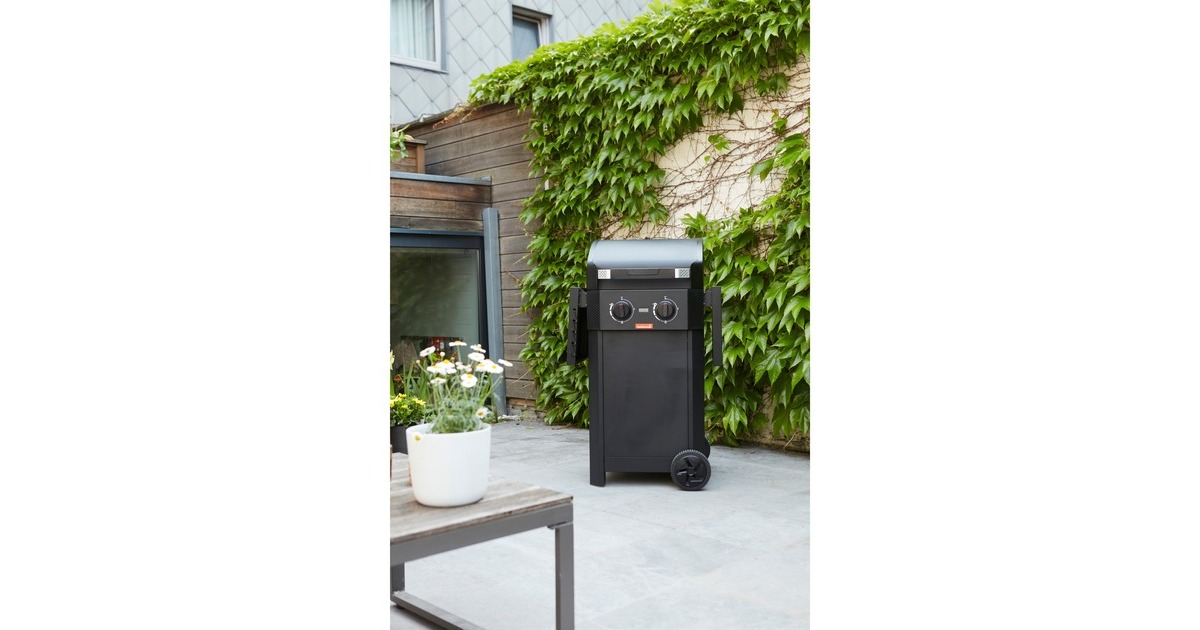BarbecookE-Luca elektrische barbecue met inklapbare zijtafels  (Zwart)
