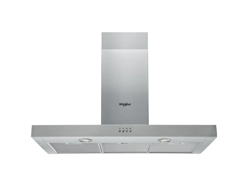 Whirlpool AKR 559/3 IX - Hætte - skorsten flad - bredde: 89.8 cm - dybde: 45 cm - udtrækning og recirkulation (-) - med intern motor - rustfrit stål