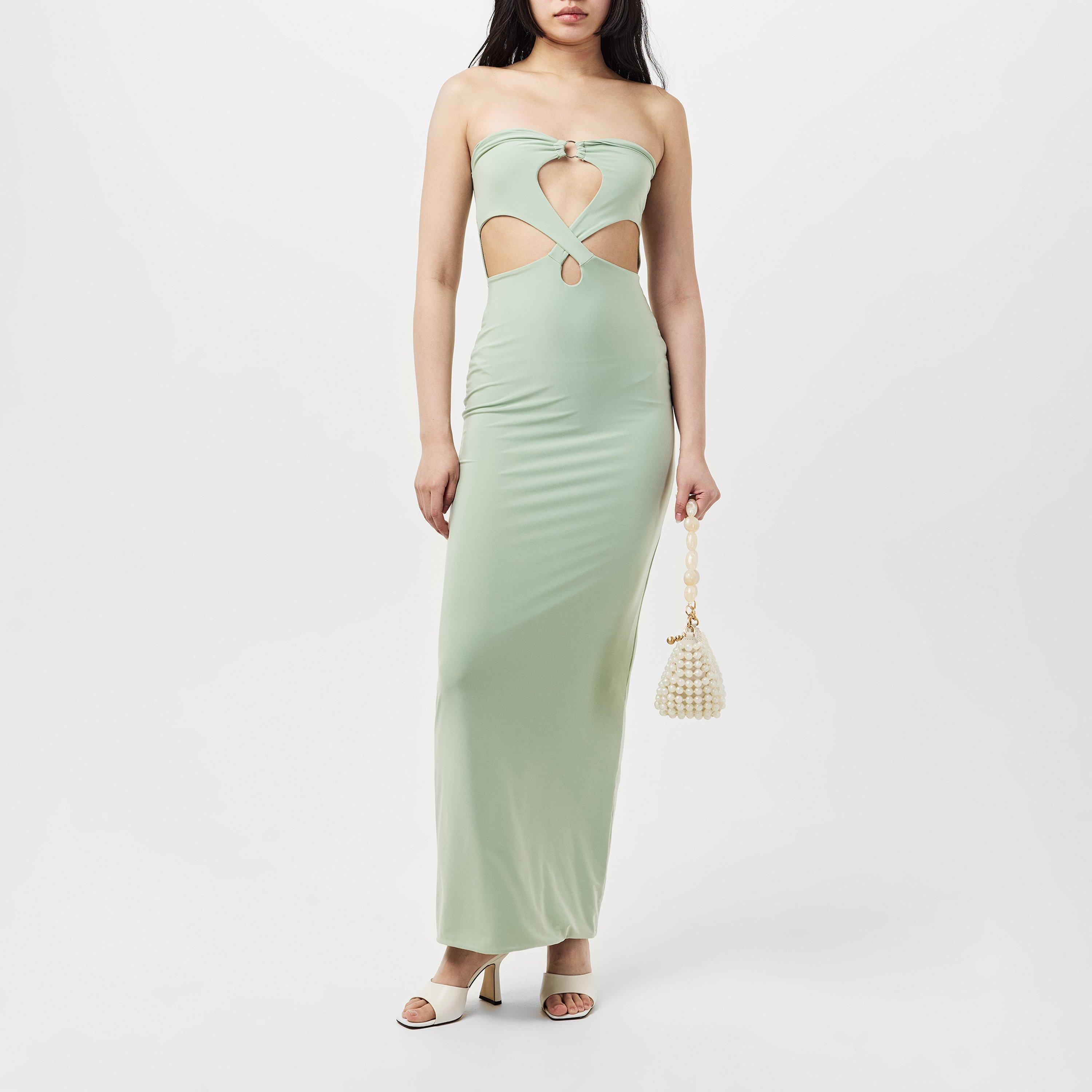 Missy Empire ME Slinky Bandeau Cut Out Maxi Dress Womens