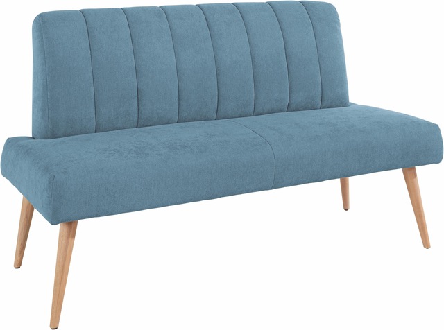 exxpo - sofa fashion Sitzbank »Costa, moderne Rückensteppung, bequem und elegant, hoher Holzfuss« hochwertige Detailverarbeitung, Frei im Raum stellbar