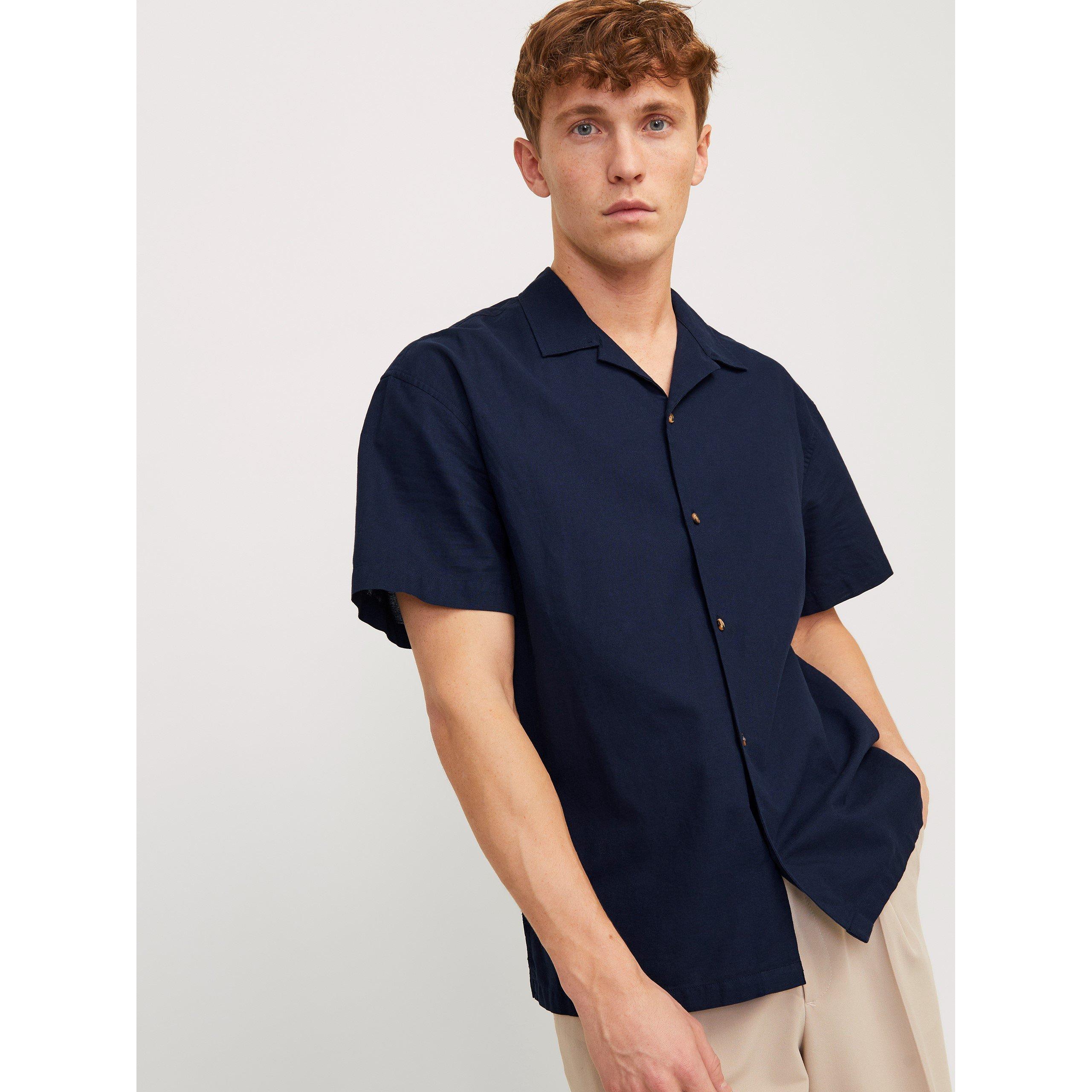 Jack and Jones Resort Linen Blend Short Sleeve Shirt