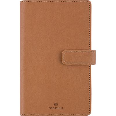 Agenda à spirale Milano - 1 semaine sur 2 pages - 11 x 18 cm - camel - Oberthur