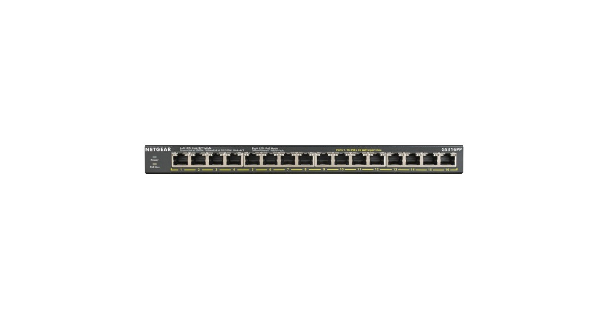 NetgearGS316PP switch