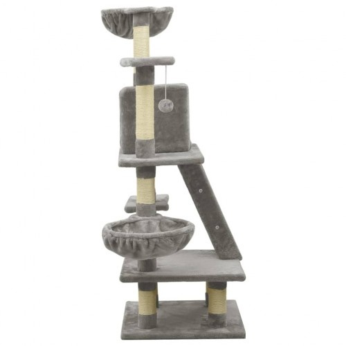 Arranhador completo para gatos, cor cinza