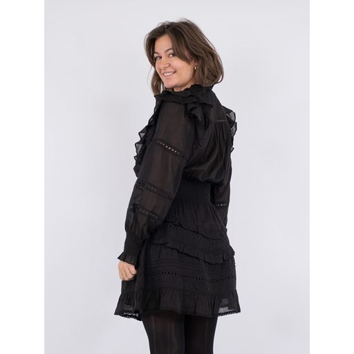 Neo Noir Harmoni S Voile Kjole, Black, 40