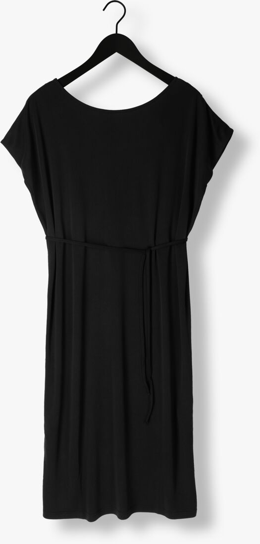 MINUS zwarte minus midi jurk ophelia boat neck short sleeve midi modal dress