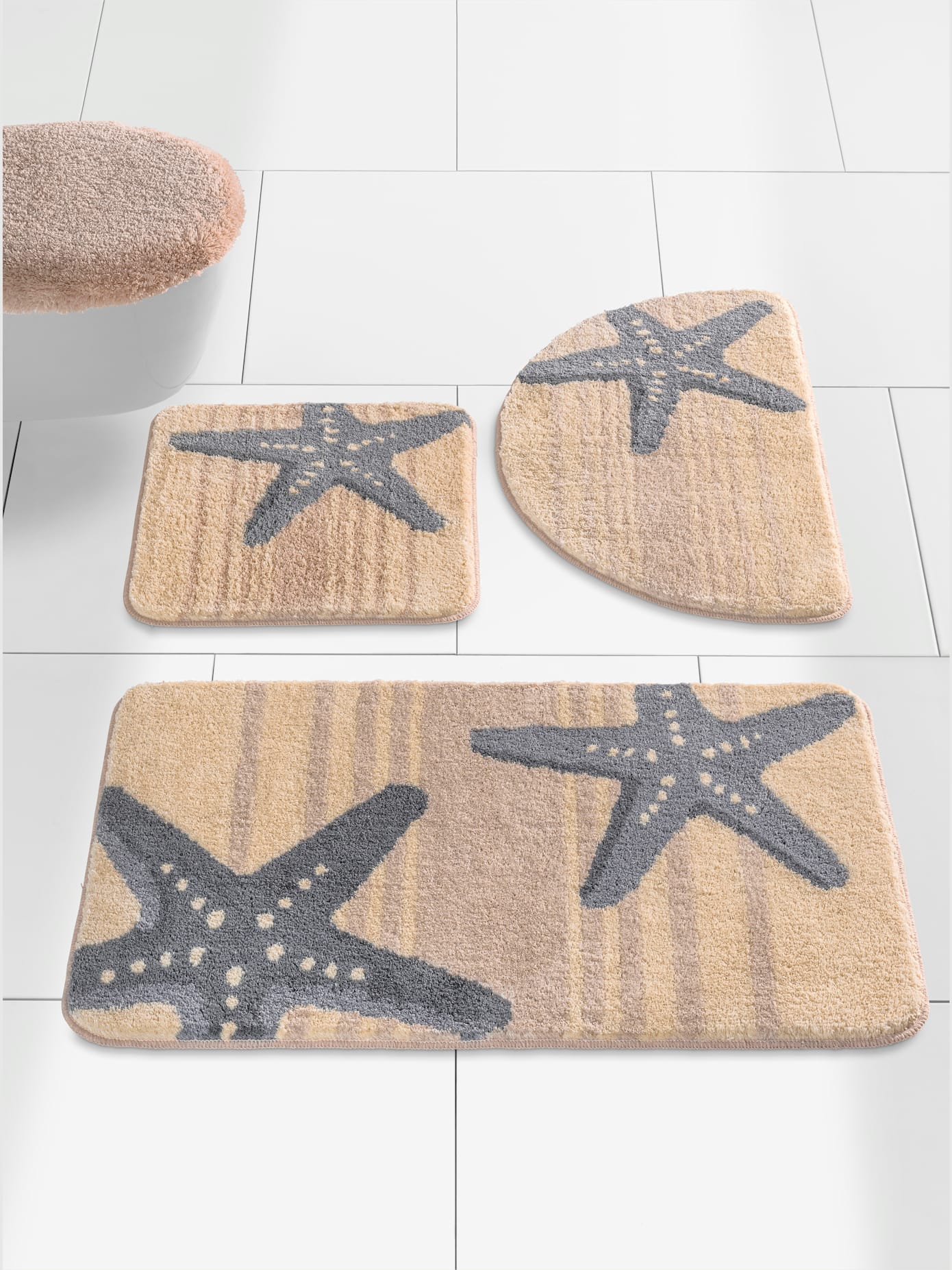 Tapis de bain bel aspect chiné