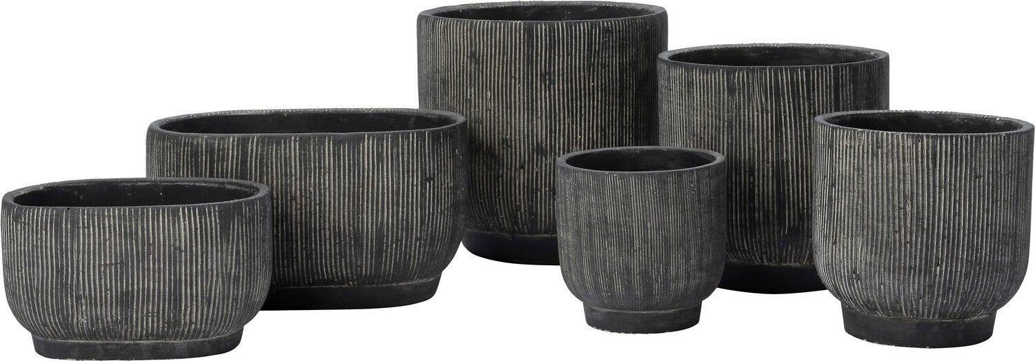 Intratuin bloempot Cort zwart 18 x 12,5 x 11 cm