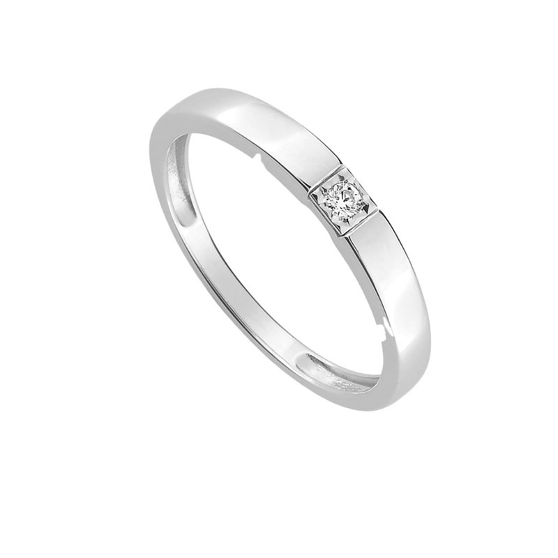 Bague Femme - Or 18 Carats - Diamant 0,03 Carats