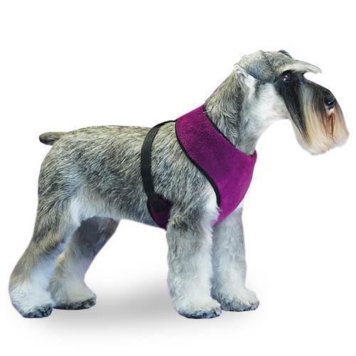 Coleira peitoral para cães com forro de lã, protege o peito do frio, tamanho G, vermelha.