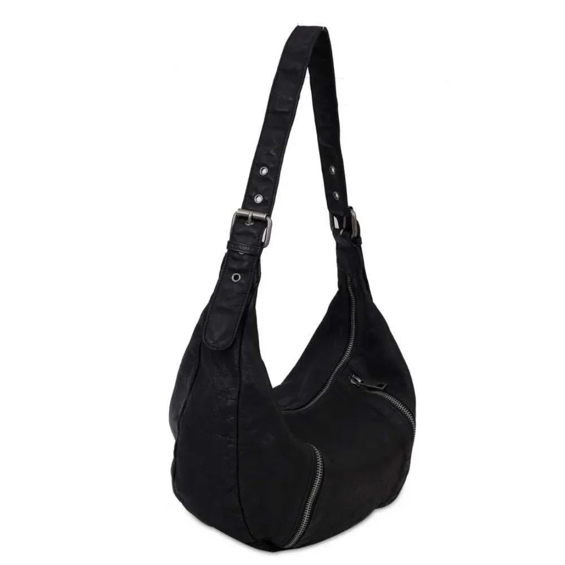 Nunoo | Sally small pocket washed | Leren schoudertas