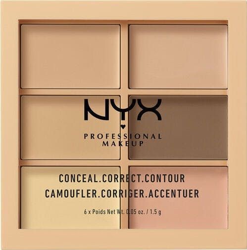 NYX Professional Makeup 3C Palette - Conceal, Correct, Contour - Light - Highlight & Contour - 9 gr