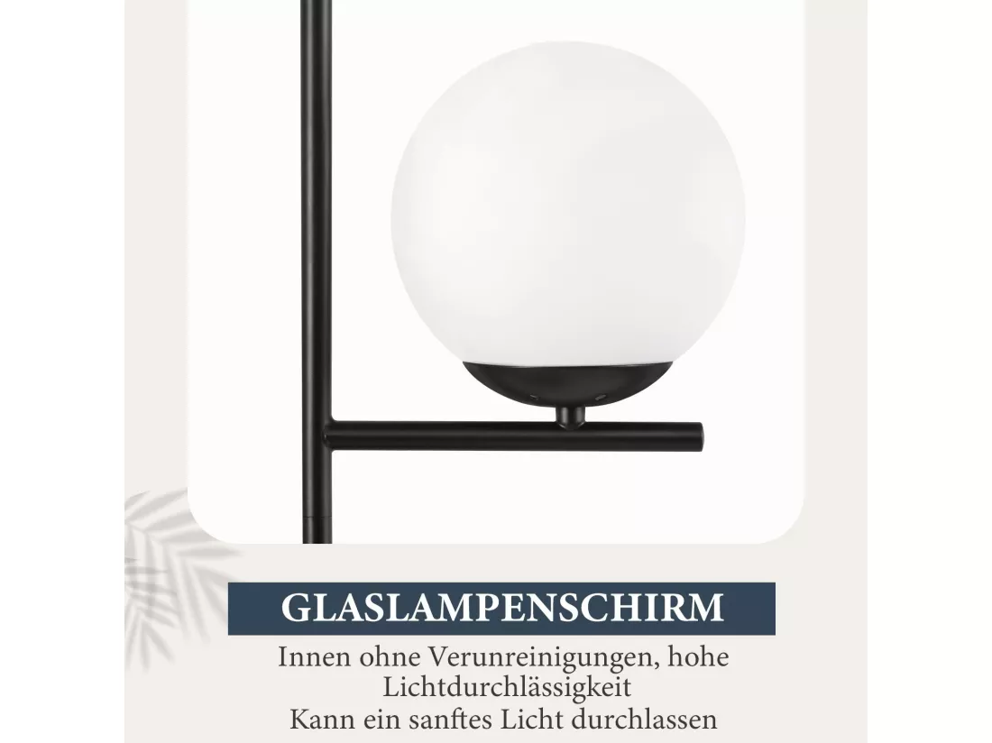 NETTLIFE lampe de Table salon lampe de chevet E27 noir moderne verre Design Vintage rétro industriel lampe de Table avec 1.5M