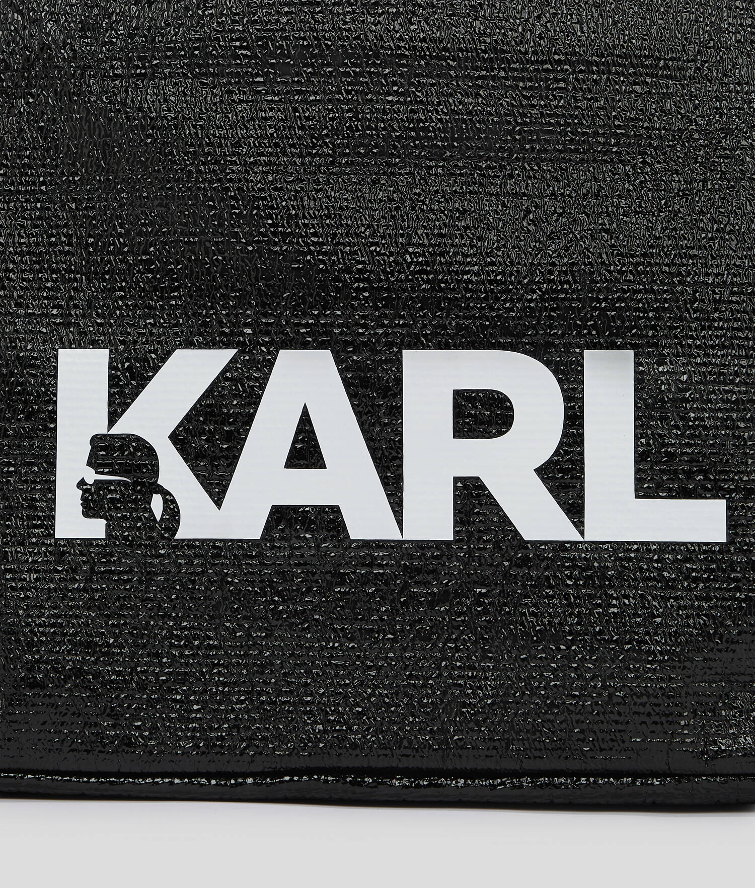 CABAS ENDUIT AVEC LOGO OVERSIZE K/ESSENTIAL - Noir