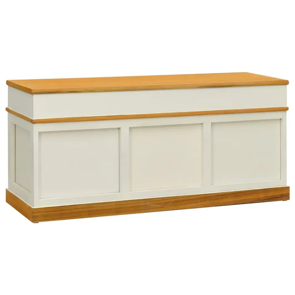 vidaXL - Opbergbank - Wit - Hout