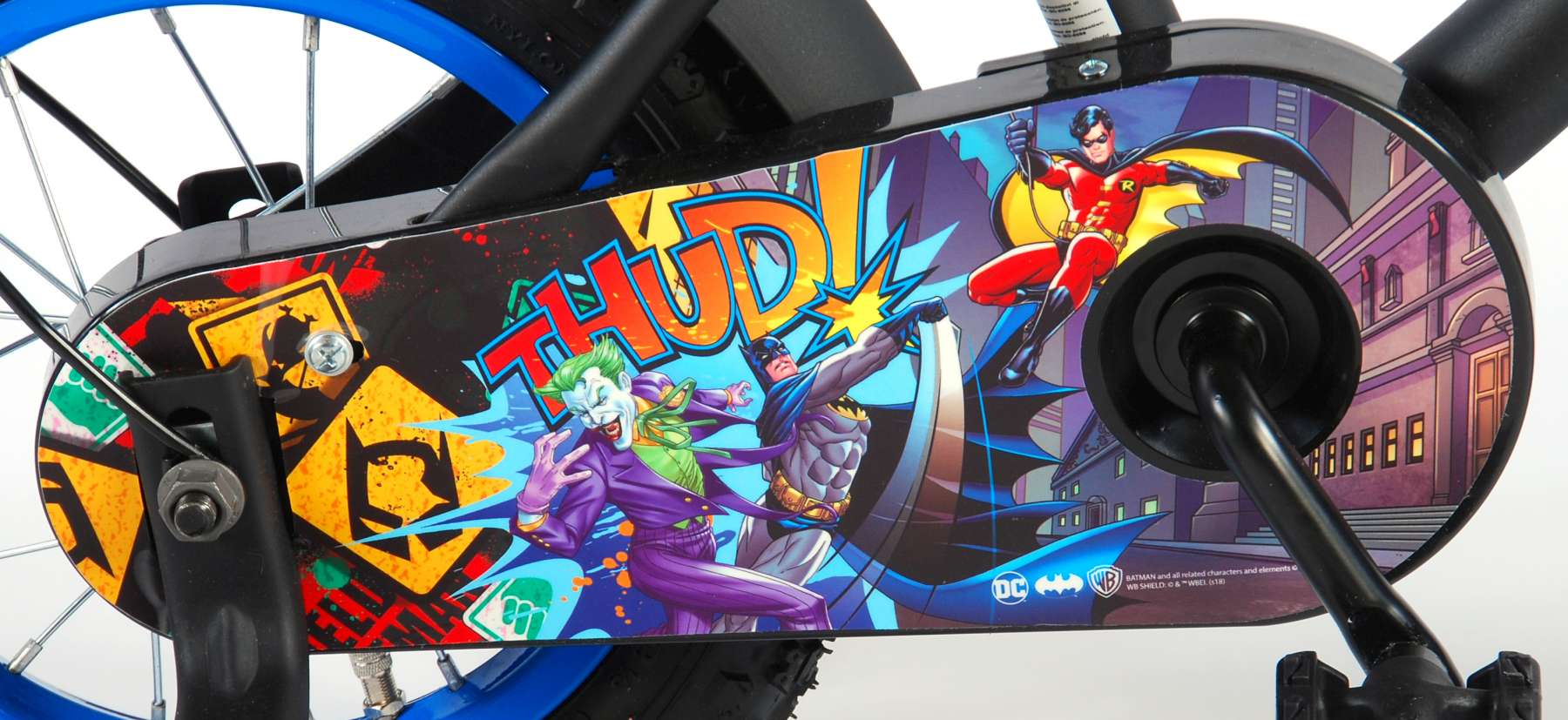 TPFSports DC Batman Kinderfahrrad - Jungen - 12 Zoll - Rücktritt + Handbremse - Schwarz