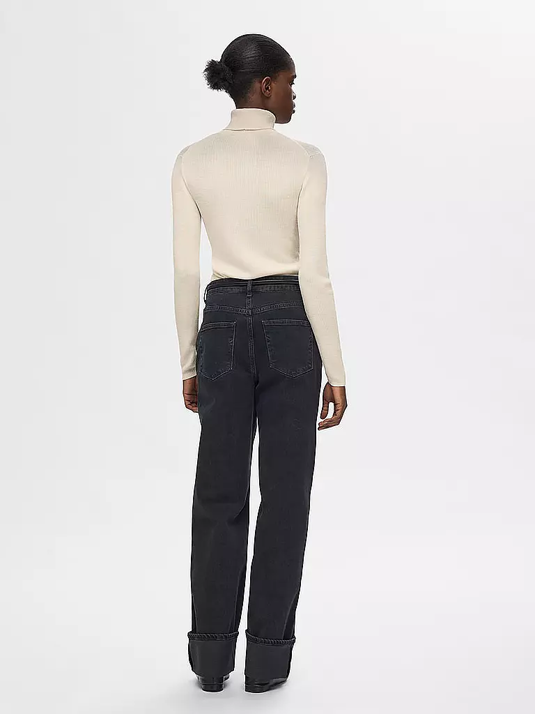 SELECTED FEMME Rollkragenpullover SLFNAJA creme