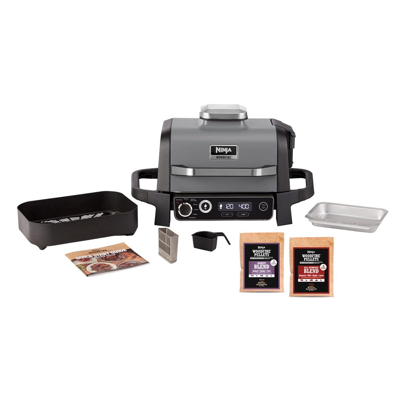 Ninja OG701EU Woodfire grau Elektrogrill