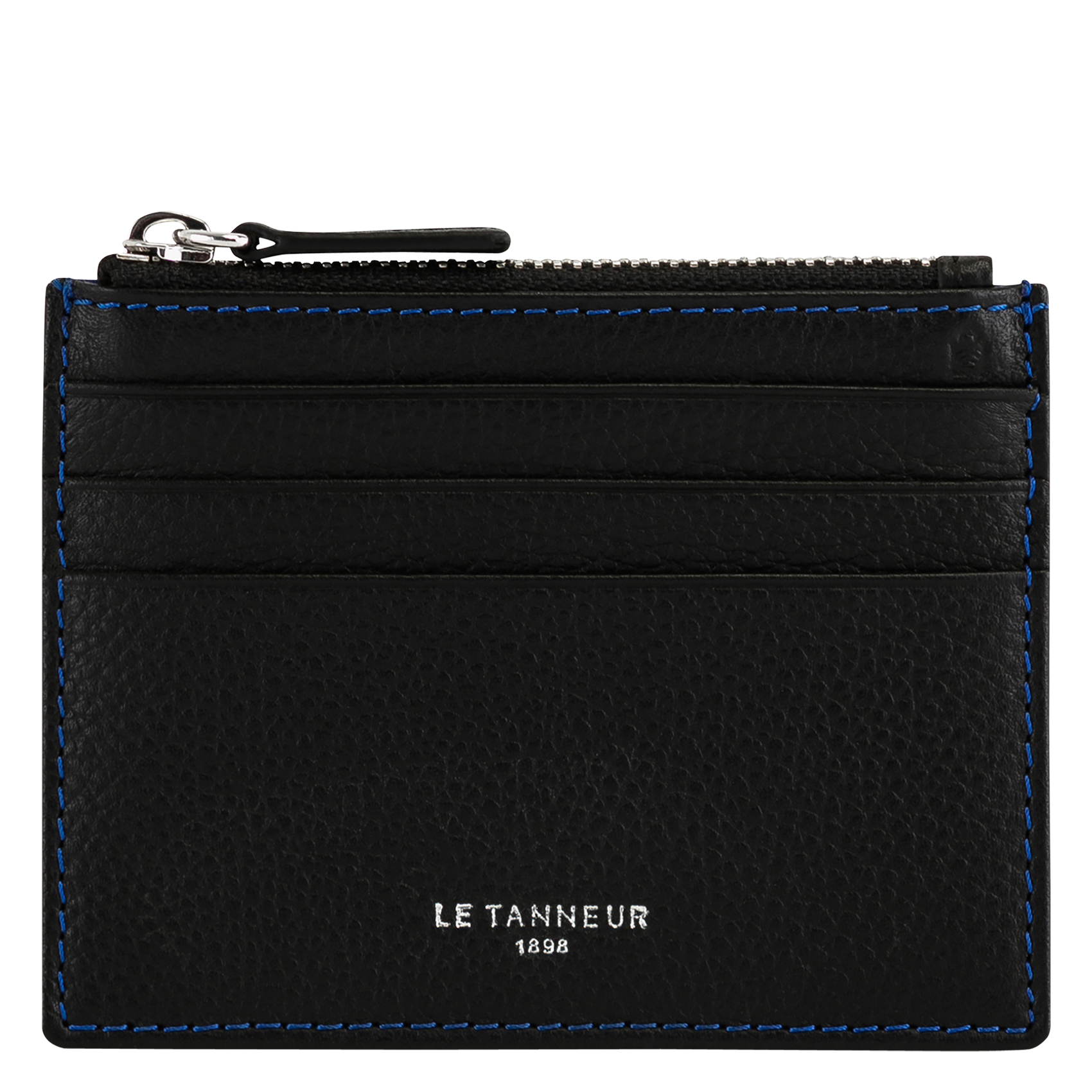 CHARLES - Porte cartes zippé en cuir grainé | Multicolore