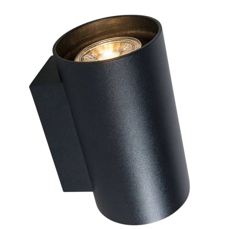 Moderne wandlamp zwart rond 2-lichts - Sandy
