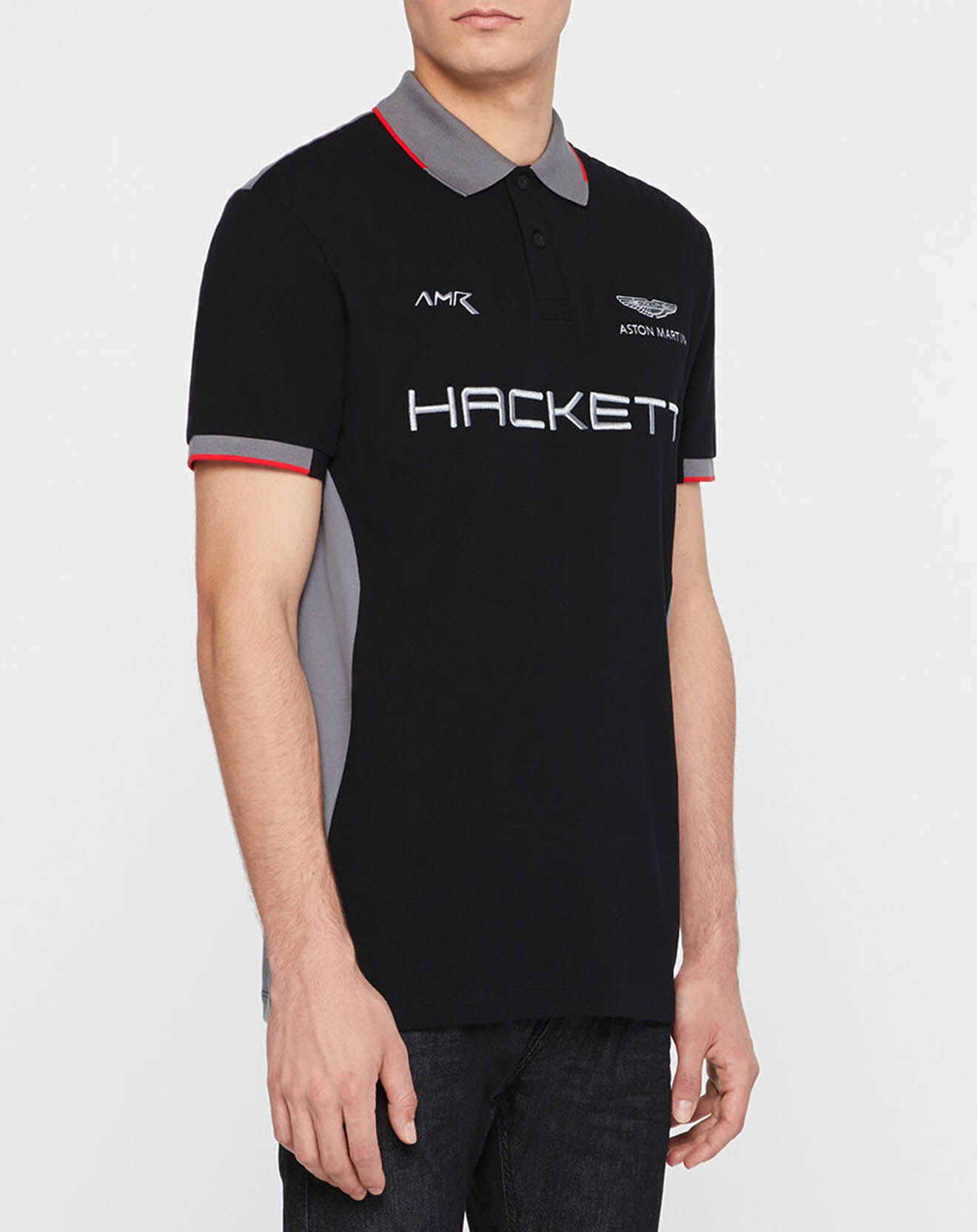 Hackett London Polo Classic Fit Aston Martin Racing mix  noir/gris
