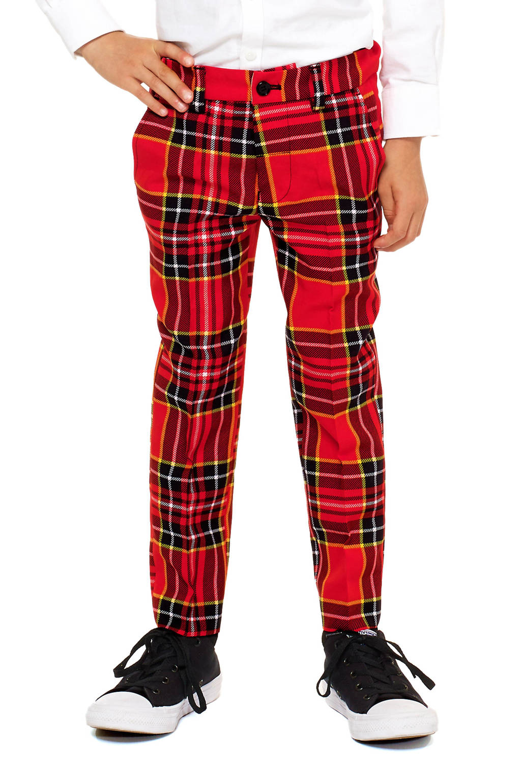 OppoSuits geruit kostuum The Lumberjack rood
